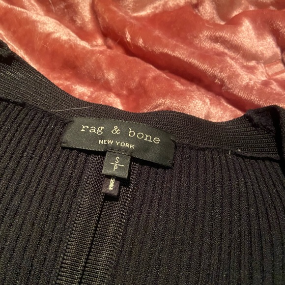 Rag & Bone long sleeve v-neck knit mini dress with back cut-out - Picture 11 of 11